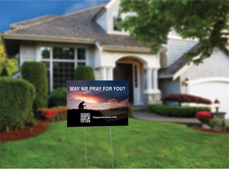 Home with a yard sign